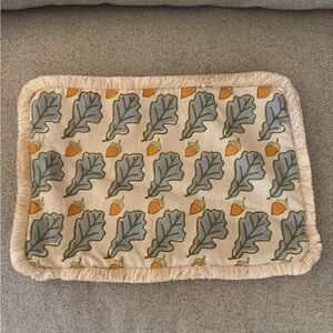 Schumacher “Oak” Hand Blocked Print with Fringe - custom pillow cover